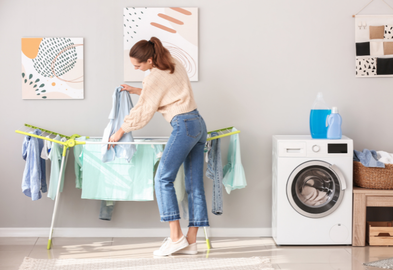 air drying clothes